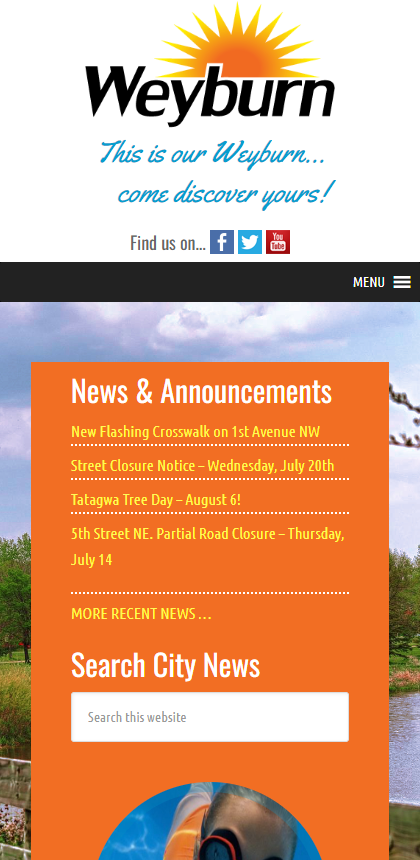 weyburn website - mobile responsive