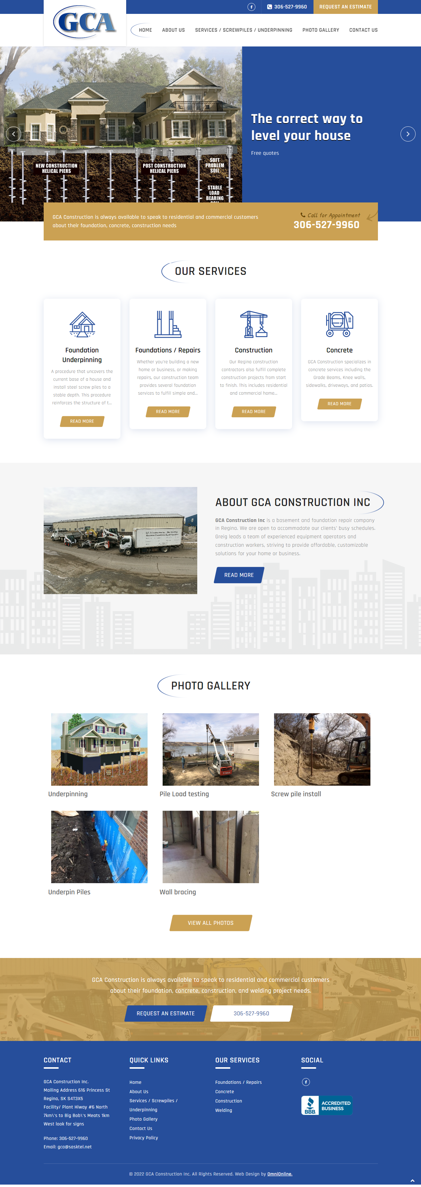 GCA full website designed by OmniOnline