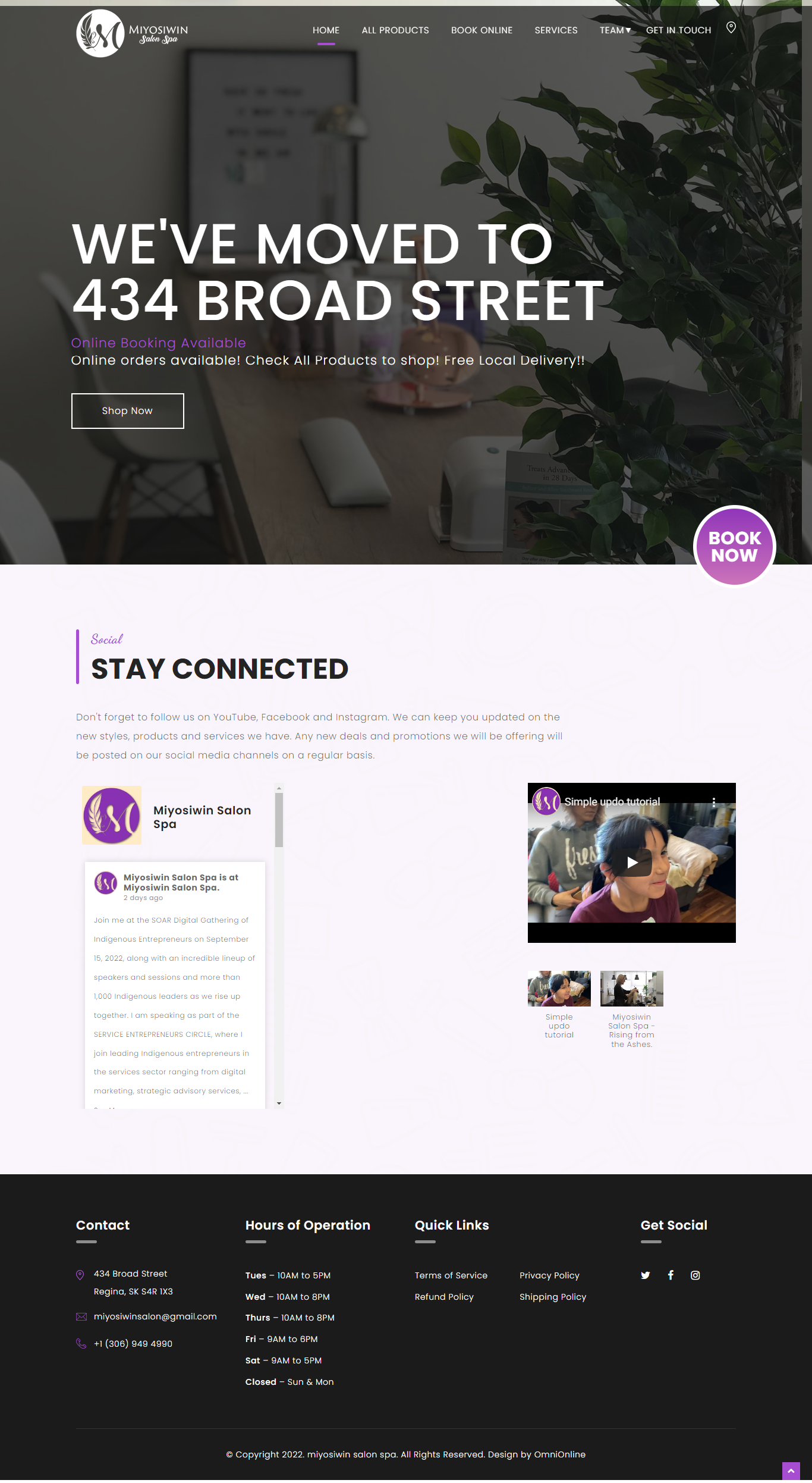 Miyosiwin spa - inclusive web design saskatchewan