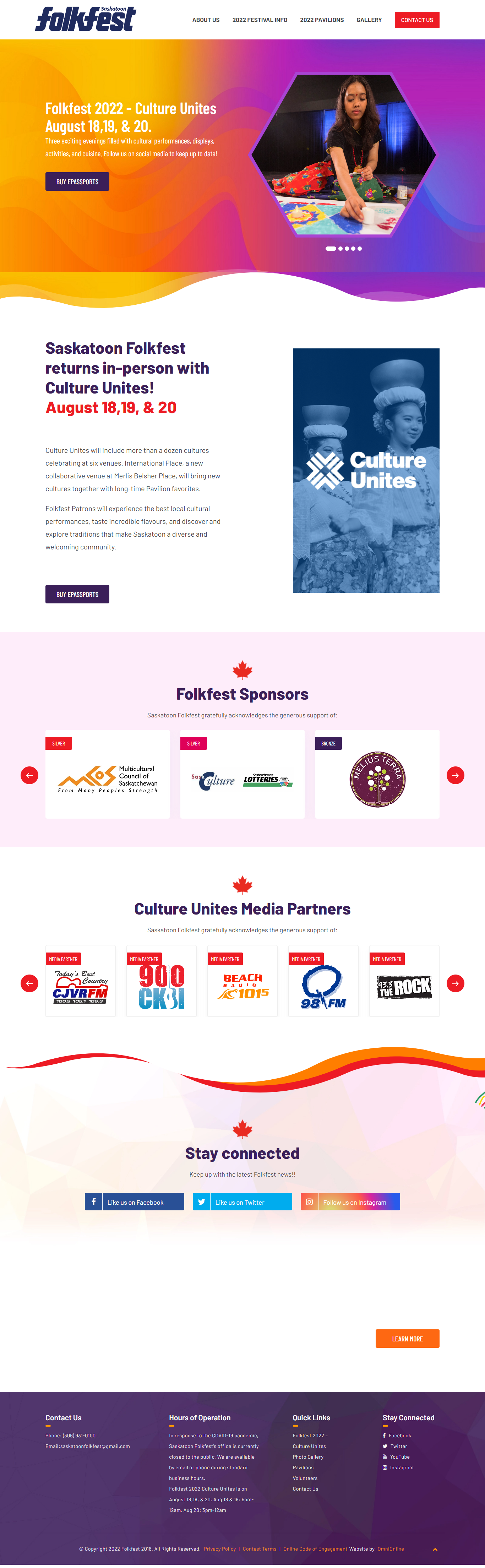 saskatoon folfest website - best web design