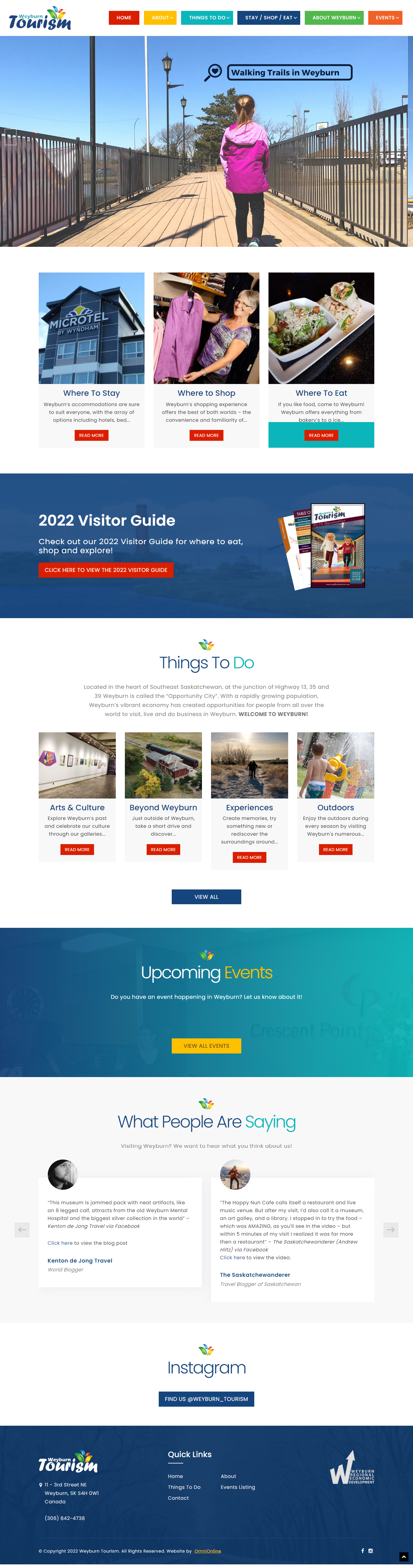 Weyburn tourism full website - best Sask web developers