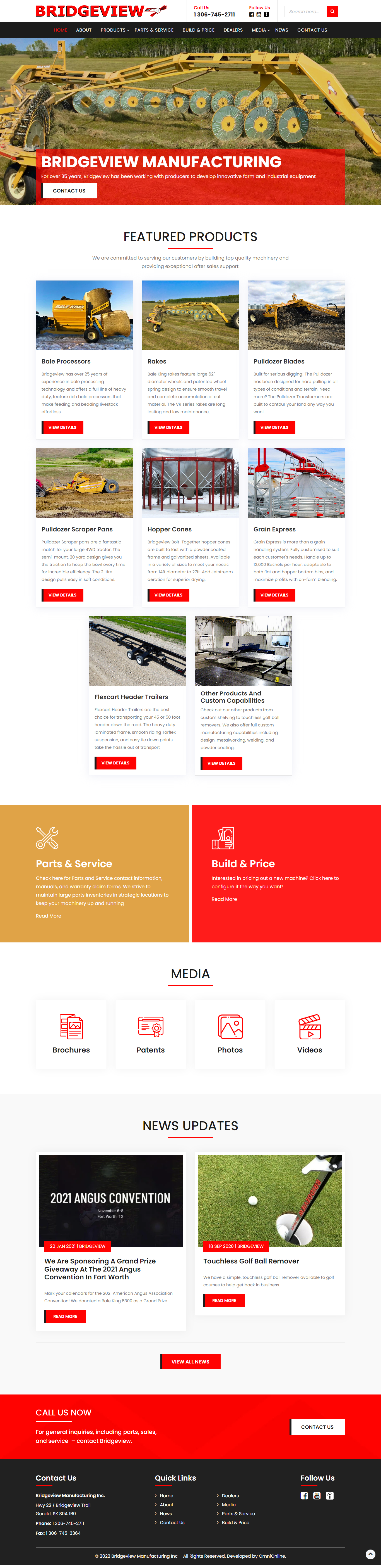 Bridgeview manufacturing full website - best Web developer