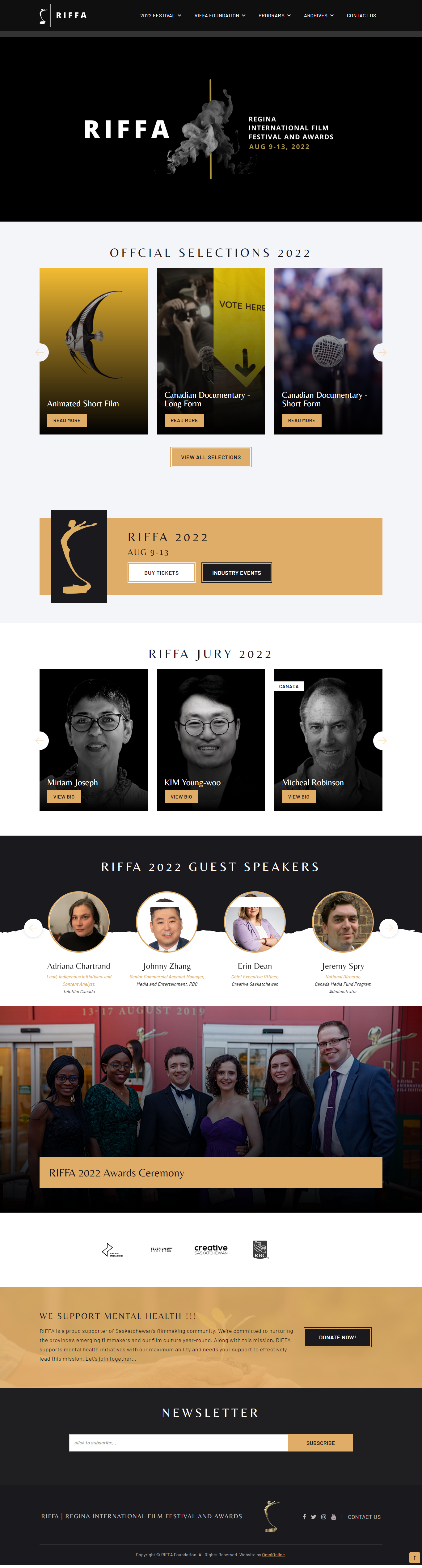 RIFFA - beautiful web design regina