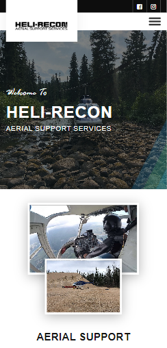Heli-Recon website - Web Design by OmniOnline