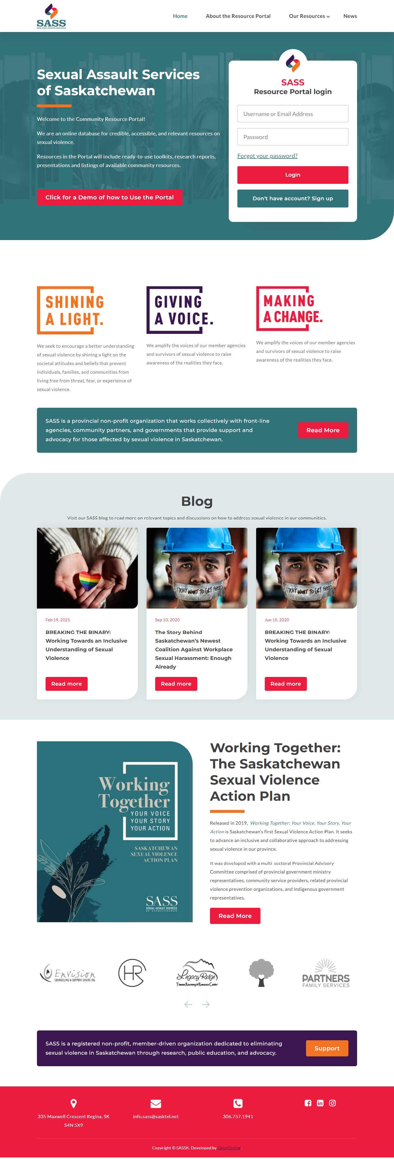 SASS Resource Portal - Custom Web Design