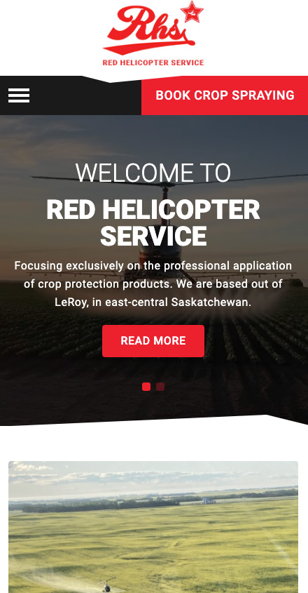 RHS mobile view by Regina's best mobile website designer, OmniOnline