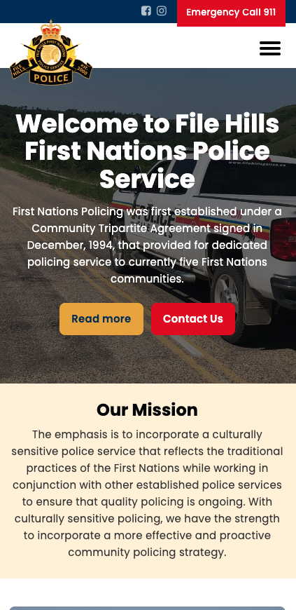 file hills police service mobile website - Saskatchewan
