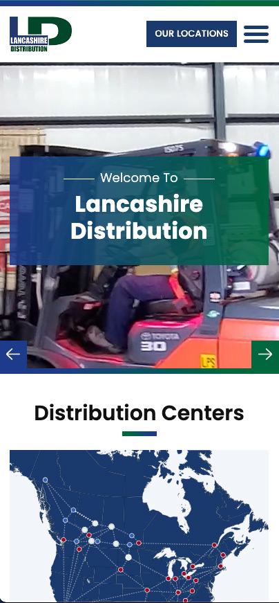 Lancashire distribution Regina - website by OmniOnline