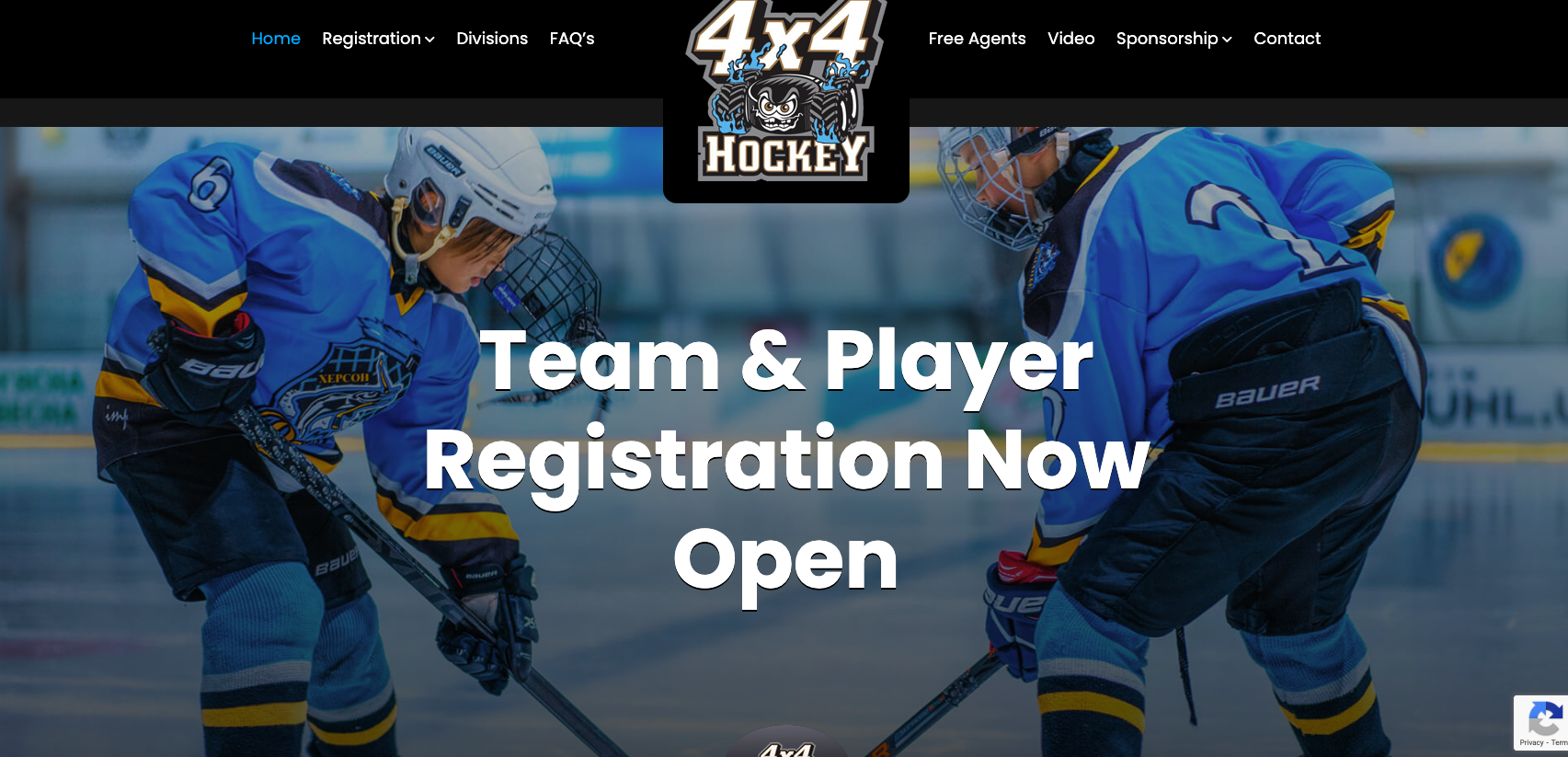4x4 hockey program - website by OmniOnline